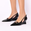 Scarpin Anabela Alt Verniz Preto - imagem 2