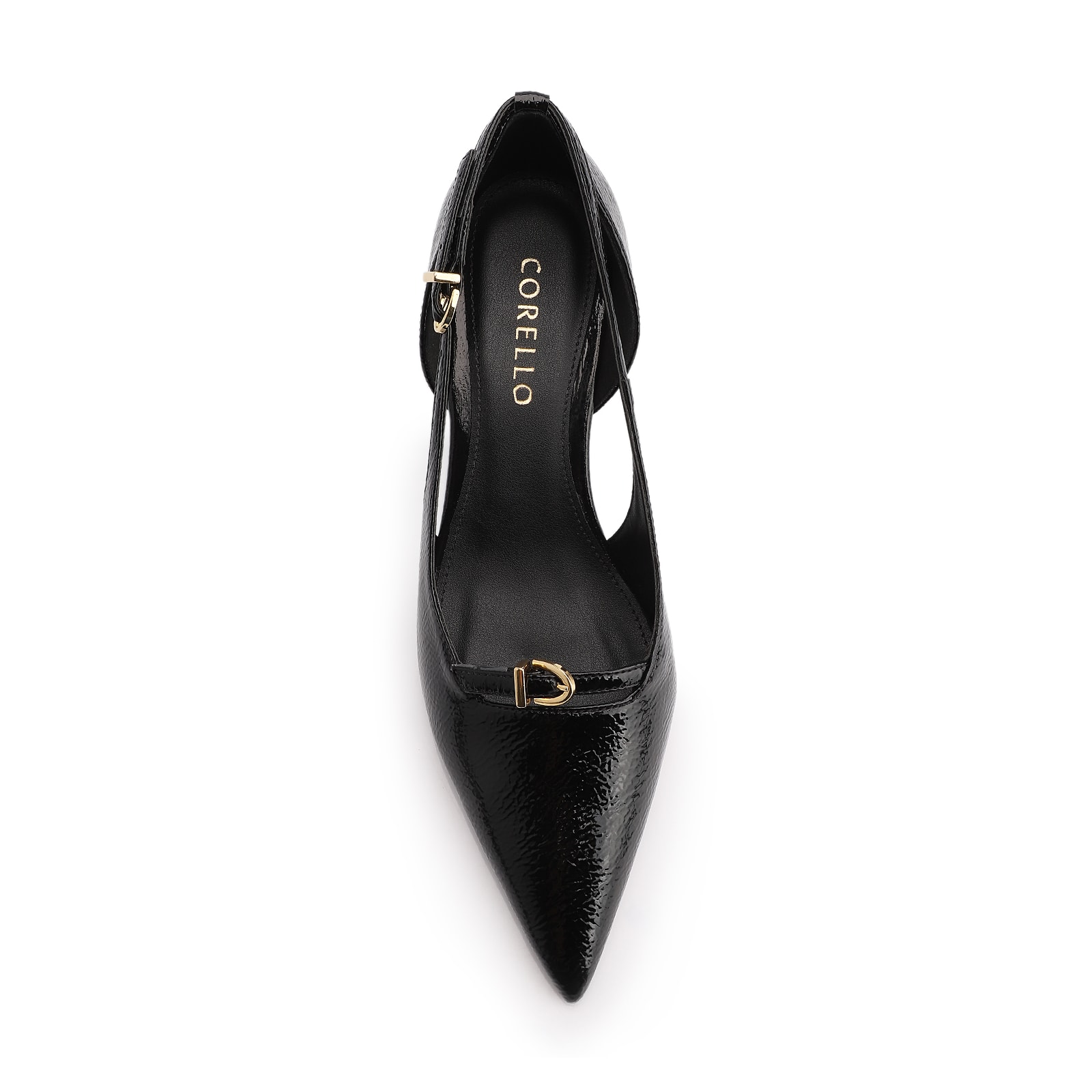 Scarpin Anabela Alt Verniz Preto