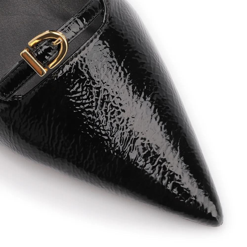 Scarpin Anabela Alt Verniz Preto - imagem 7