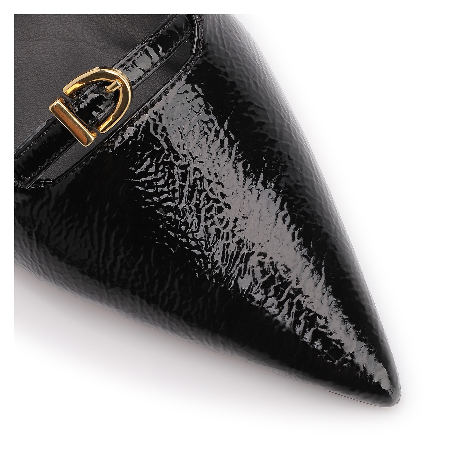 Scarpin Anabela Alt Verniz Preto