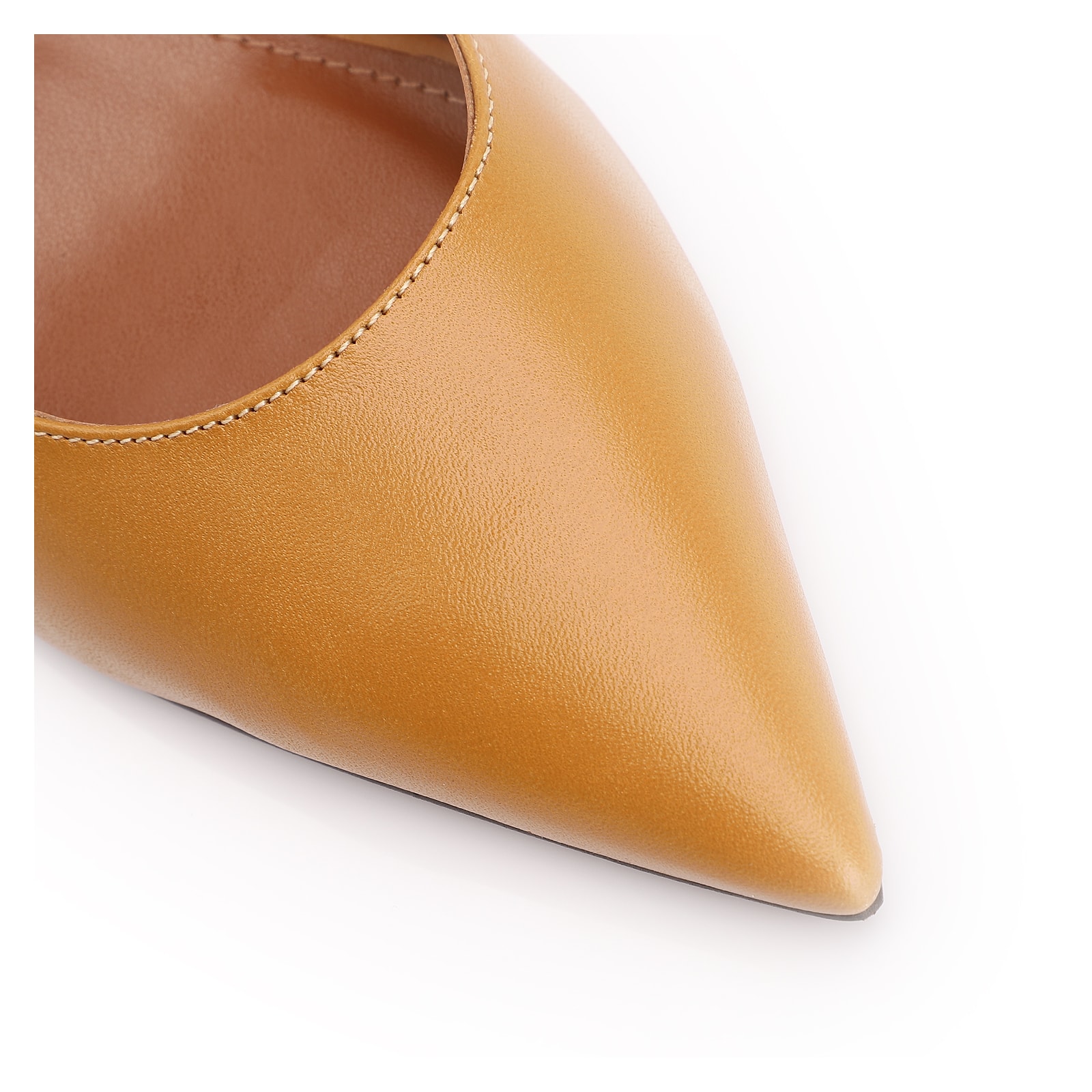 Scarpin Anabela Couro Amarelo