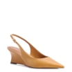 Scarpin Anabela Couro Amarelo - imagem 1