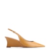 Scarpin Anabela Couro Amarelo - imagem 2