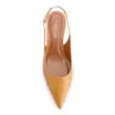 Scarpin Anabela Couro Amarelo - imagem 5