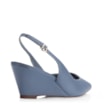 Scarpin Anabela Couro Azul - imagem 4