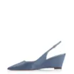 Scarpin Anabela Couro Azul - imagem 5