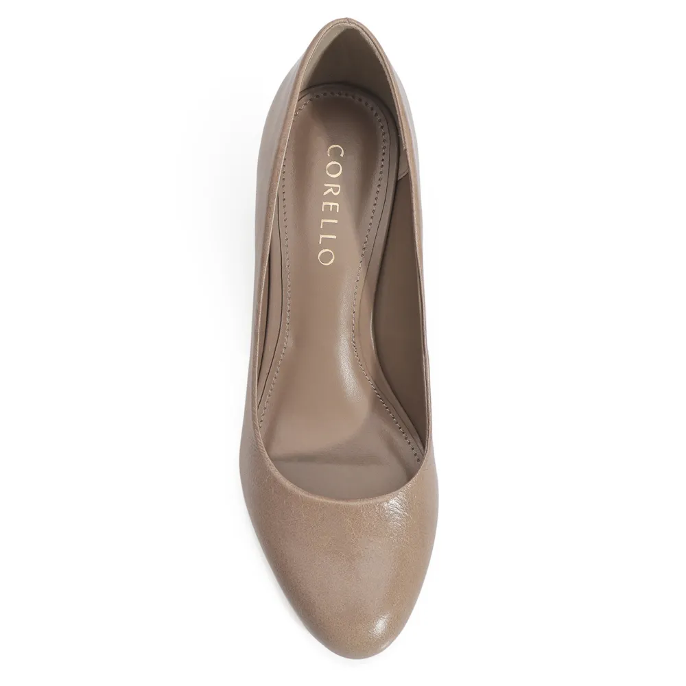 Scarpin Anabela Couro Bege - imagem 5