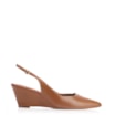 Scarpin Anabela Couro Marrom - imagem 3