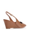 Scarpin Anabela Couro Marrom - imagem 4