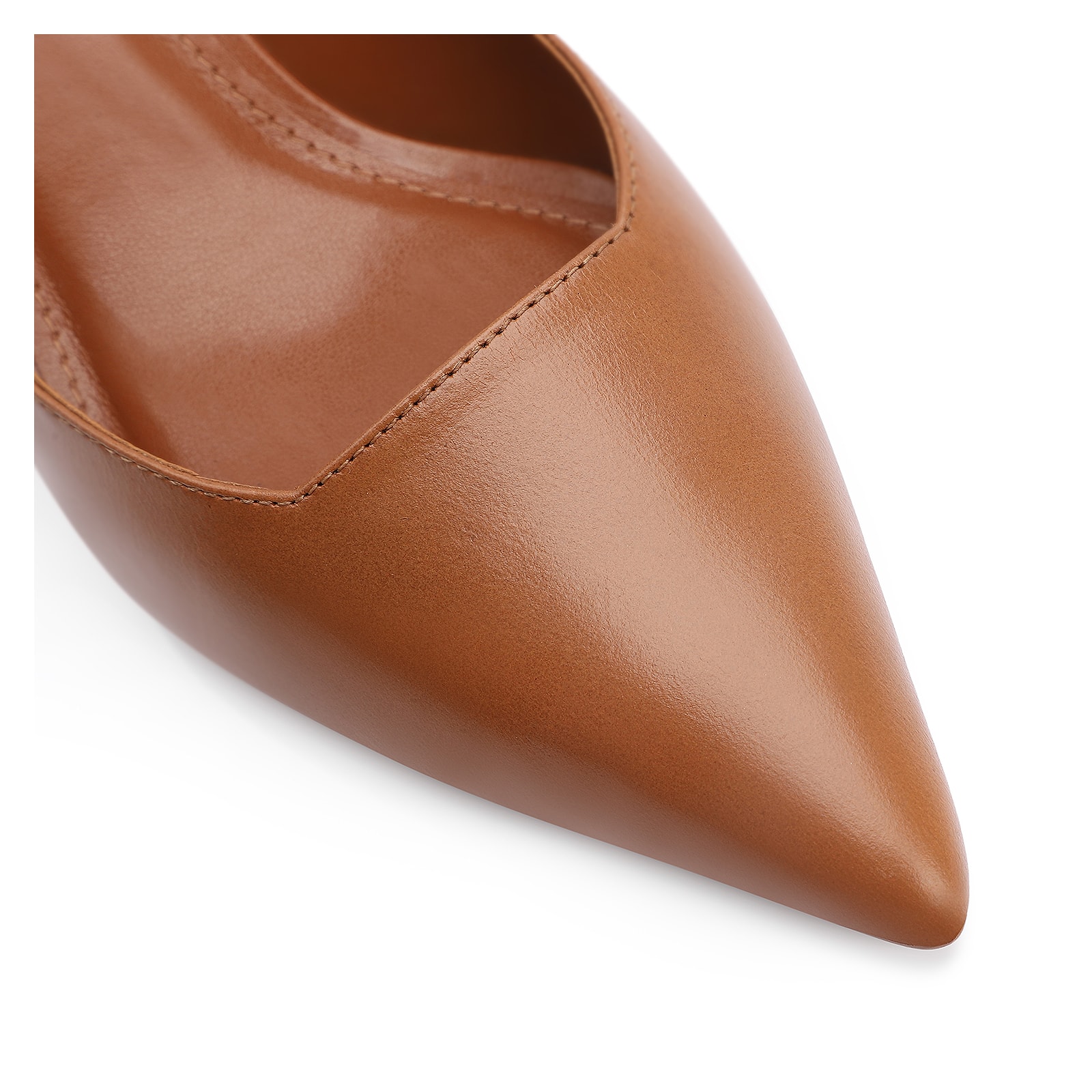 Scarpin Anabela Couro Marrom