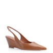 Scarpin Anabela Couro Marrom - imagem 1
