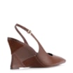 Scarpin Anabela Couro Marrom - imagem 4