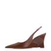 Scarpin Anabela Couro Marrom - imagem 5