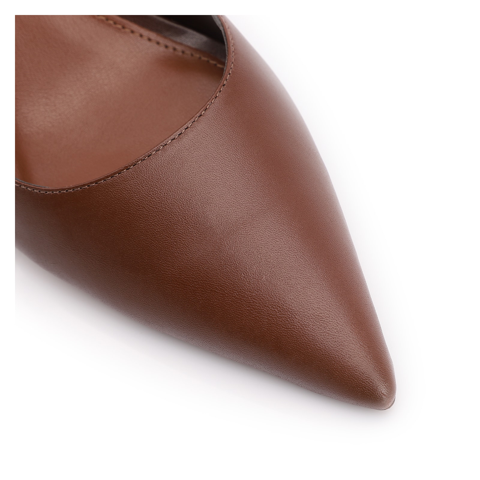 Scarpin Anabela Couro Marrom