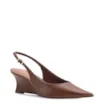 Scarpin Anabela Couro Marrom - imagem 1