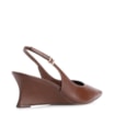 Scarpin Anabela Couro Marrom - imagem 4