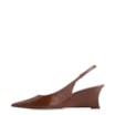 Scarpin Anabela Couro Marrom - imagem 5