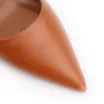 Scarpin Anabela Couro Marrom Claro - imagem 7