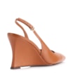 Scarpin Anabela Couro Marrom Claro - imagem 4