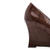  Scarpin Anabela Couro Maxi Croco Marrom - imagem 8