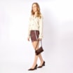  Scarpin Anabela Couro Maxi Croco Marrom - imagem 9