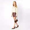  Scarpin Anabela Couro Maxi Croco Marrom - imagem 9