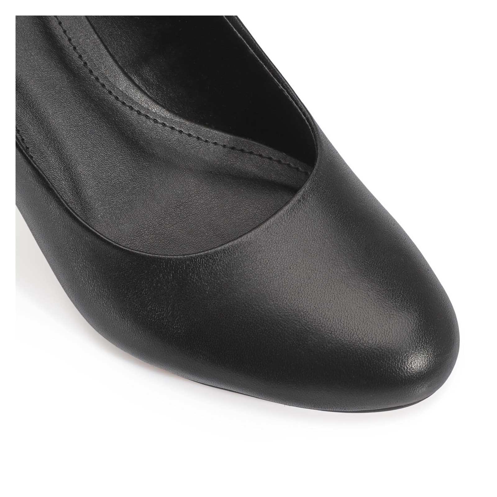 Scarpin Anabela Couro Preto