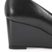Scarpin Anabela Couro Preto - imagem 7