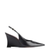 Scarpin Anabela Couro Preto - imagem 3
