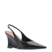 Scarpin Anabela Couro Preto - imagem 1