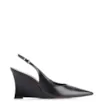 Scarpin Anabela Couro Preto - imagem 3