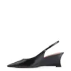 Scarpin Anabela Couro Preto - imagem 5