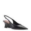 Scarpin Anabela Couro Preto - imagem 1