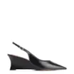 Scarpin Anabela Couro Preto - imagem 3