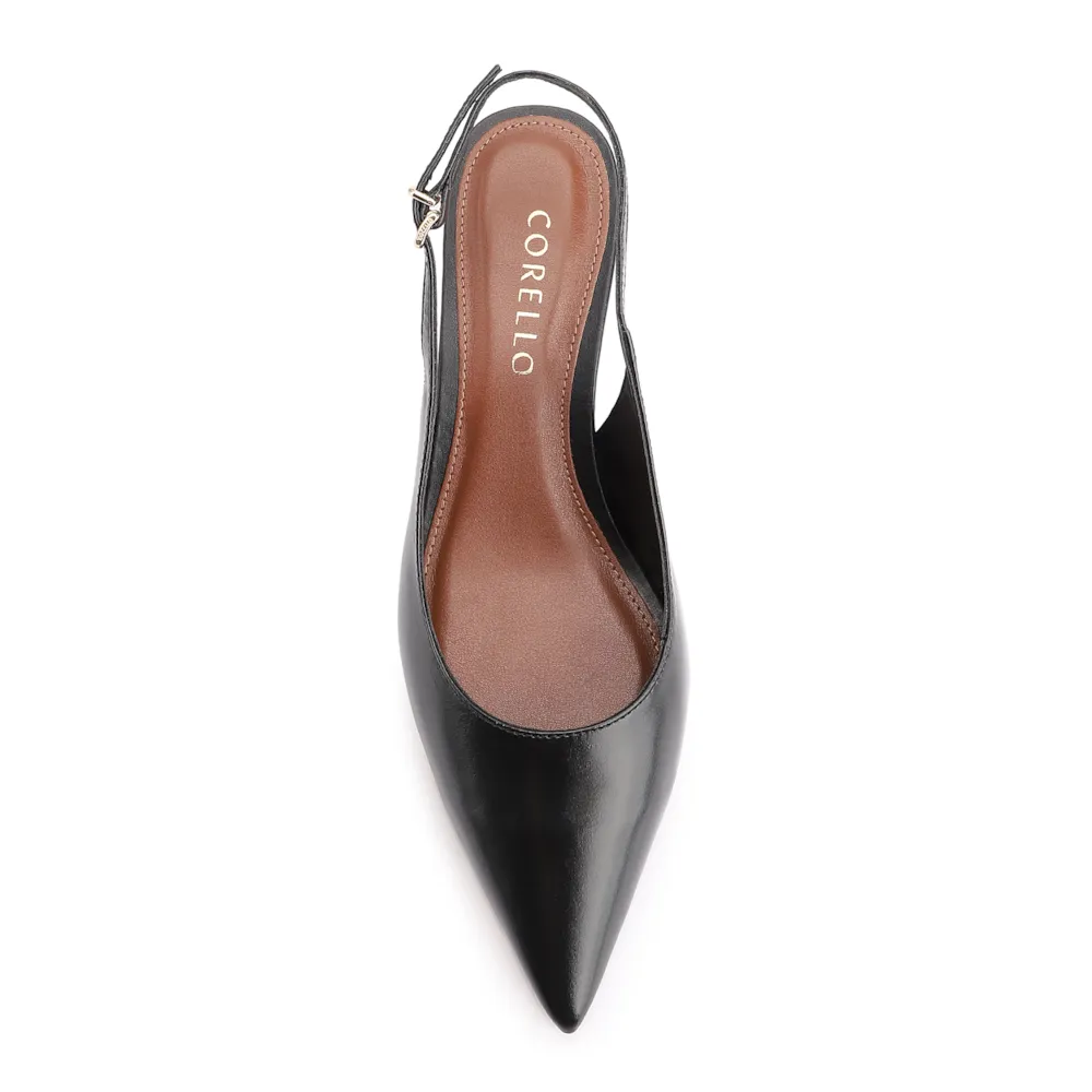 Scarpin Anabela Couro Preto - imagem 6