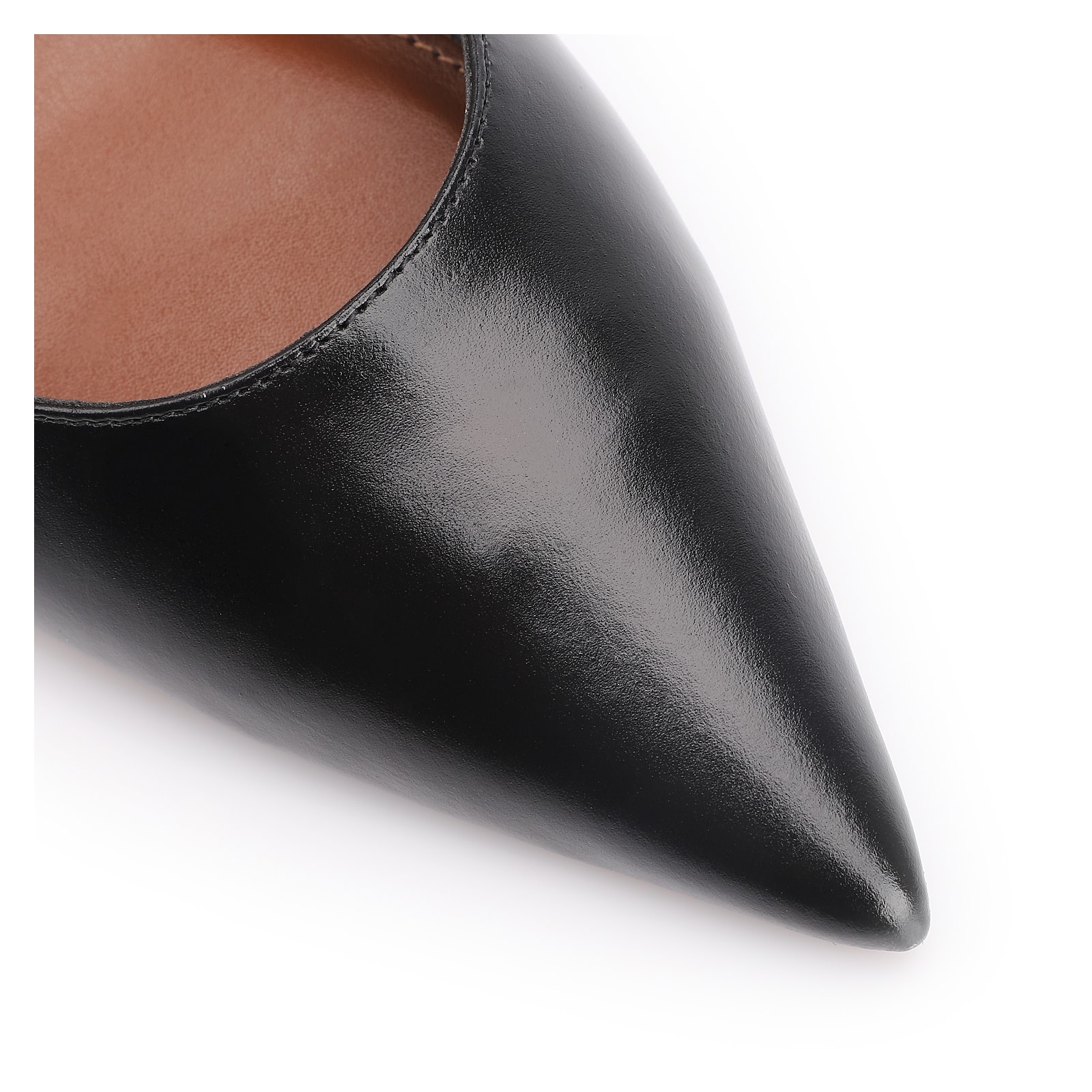Scarpin Anabela Couro Preto