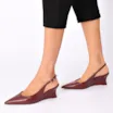 Scarpin Anabela Couro Vinho - imagem 2