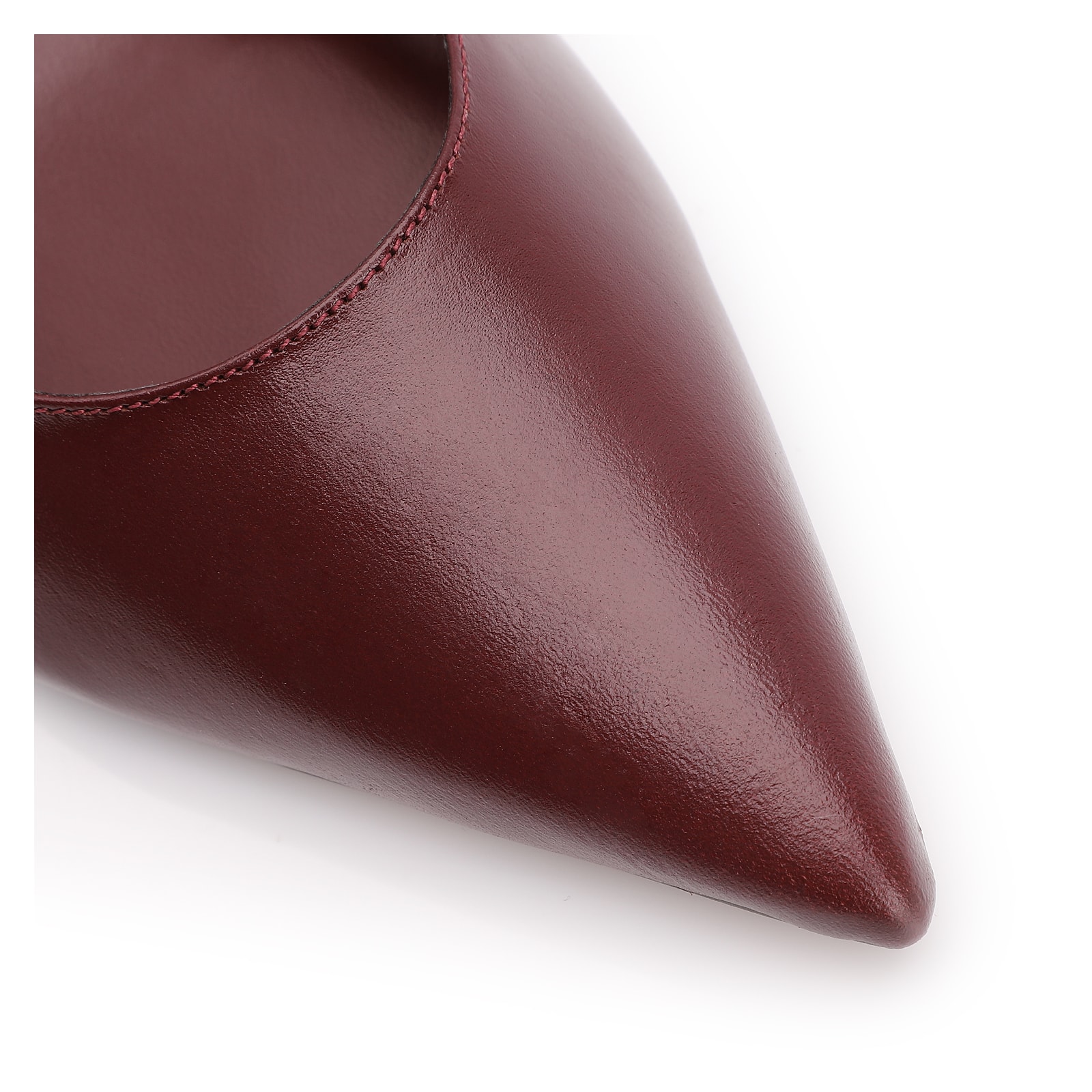 Scarpin Anabela Couro Vinho