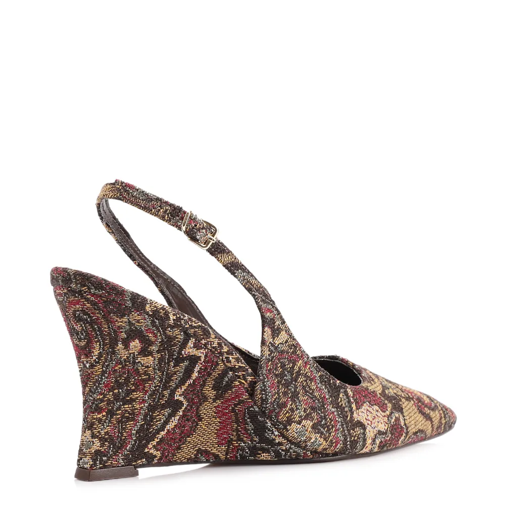Scarpin Anabela Jacquard Paisley - imagem 4