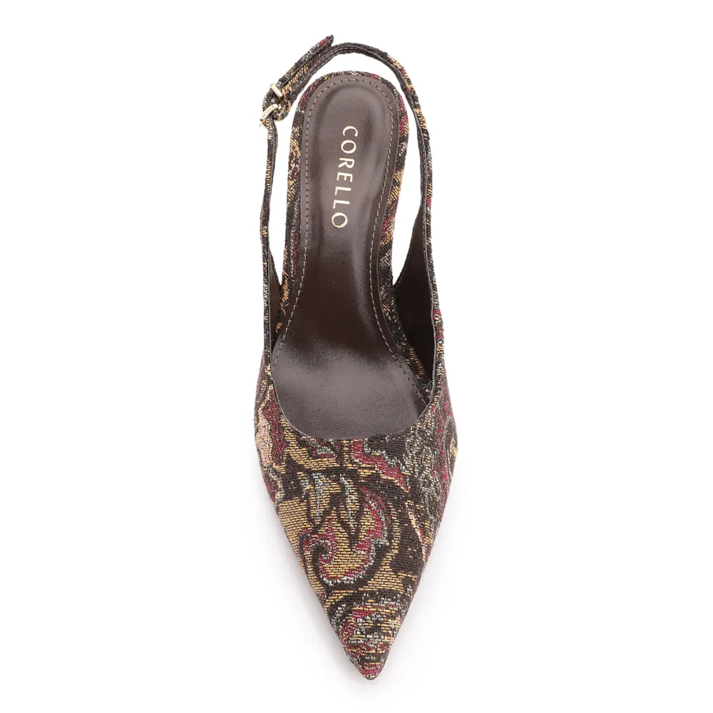Scarpin Anabela Jacquard Paisley - imagem 6