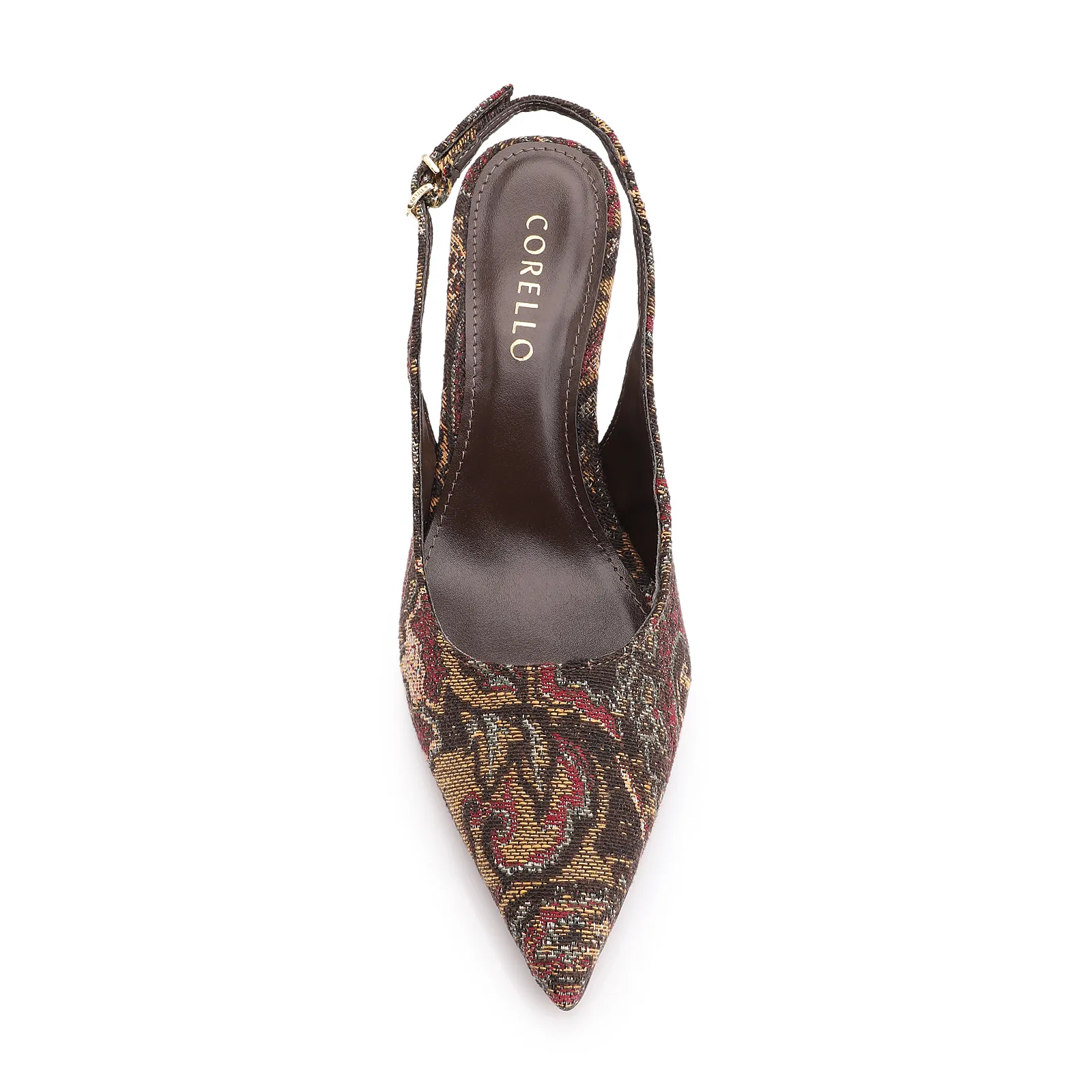 Scarpin Anabela Jacquard Paisley