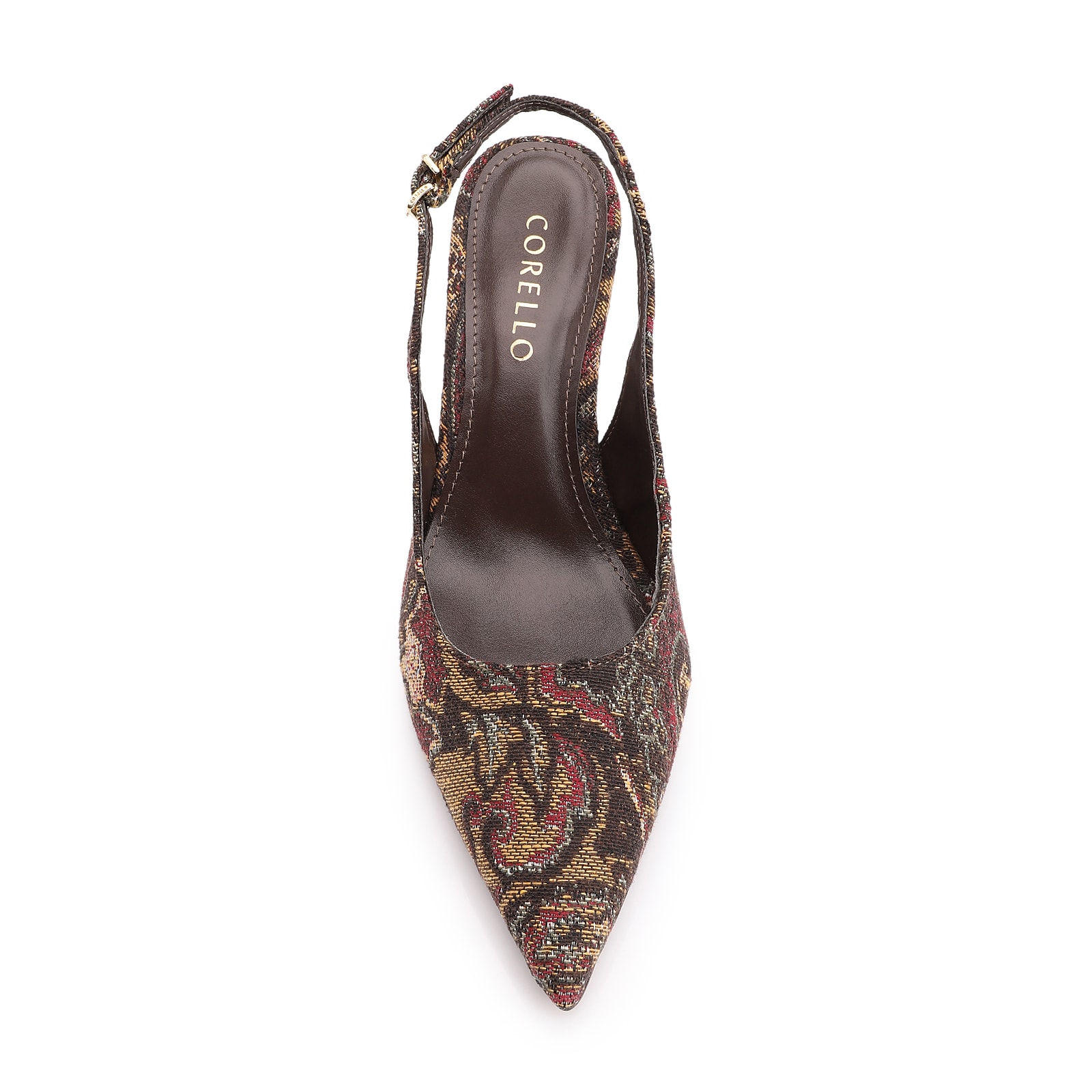 Scarpin Anabela Jacquard Paisley