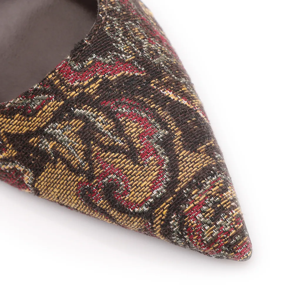 Scarpin Anabela Jacquard Paisley - imagem 7