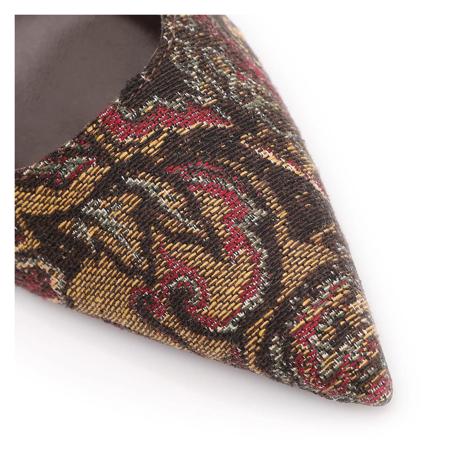 Scarpin Anabela Jacquard Paisley