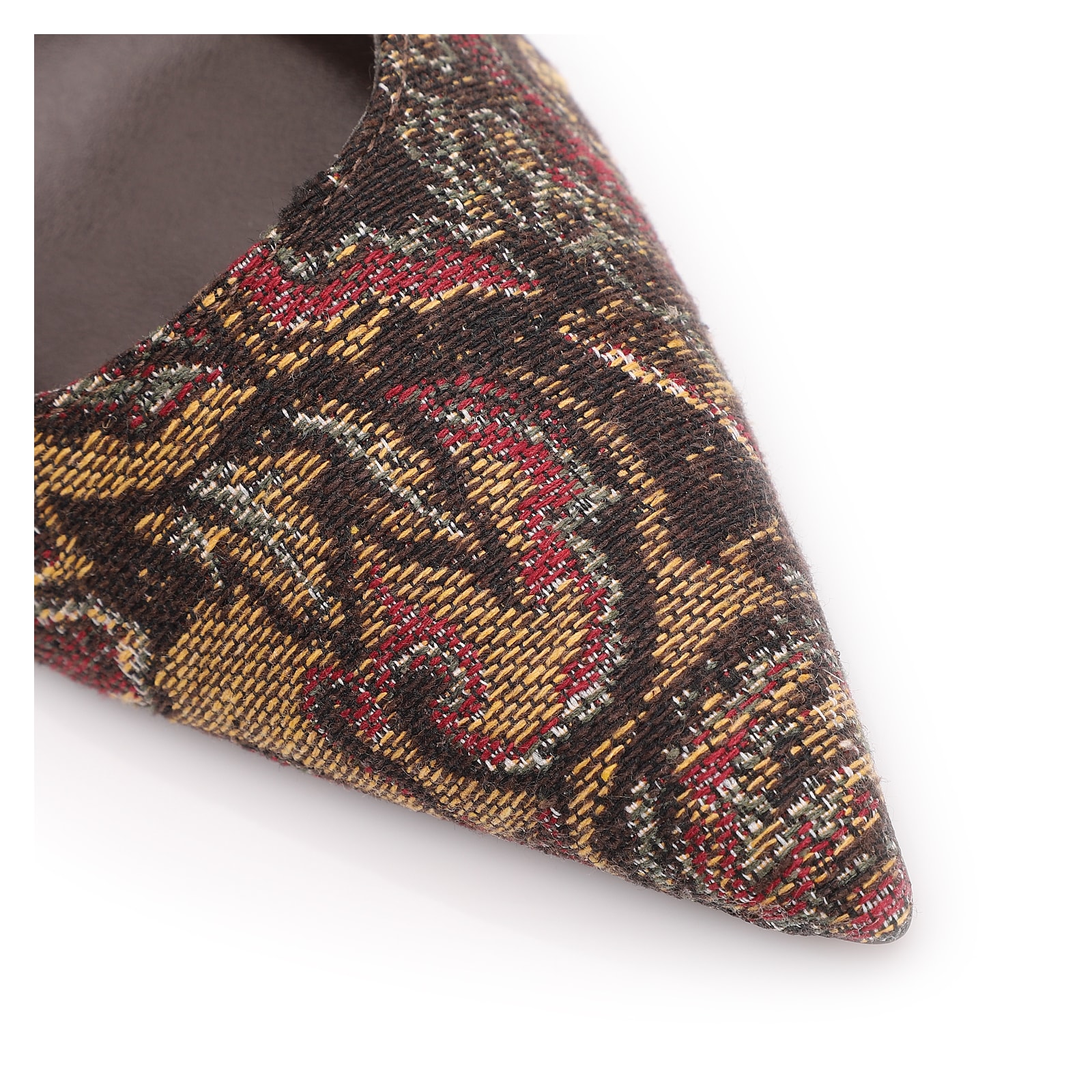 Scarpin Anabela Jacquard Paisley