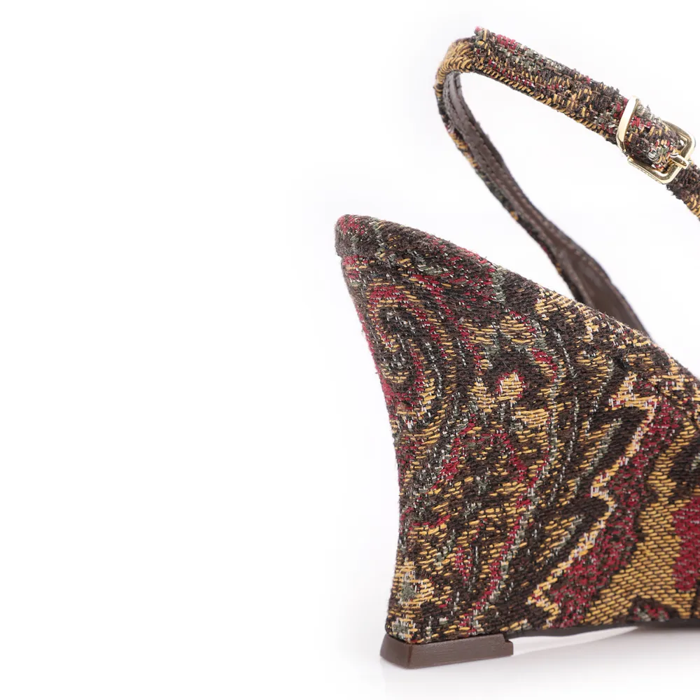 Scarpin Anabela Jacquard Paisley - imagem 8