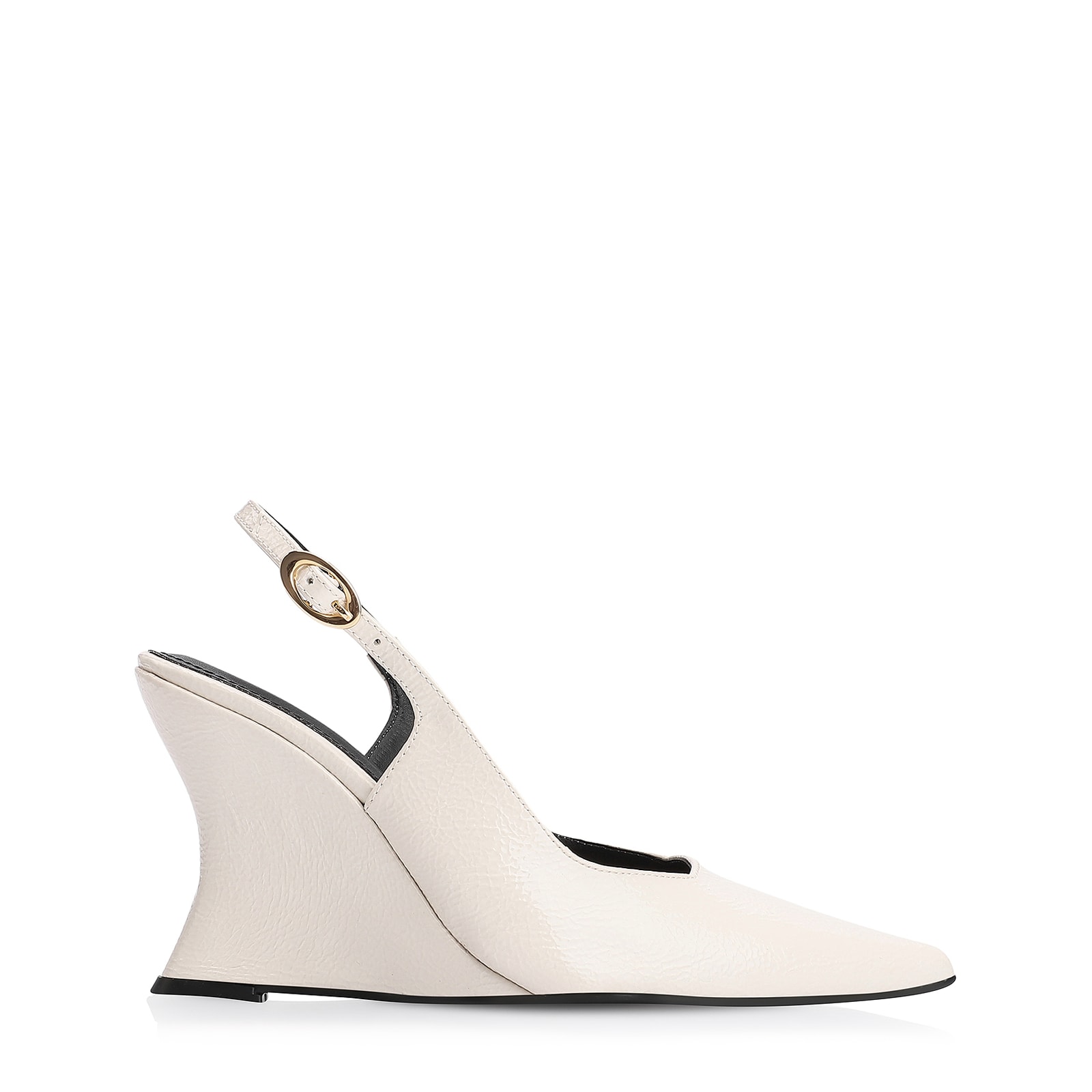 Scarpin Anabela Verniz Off White