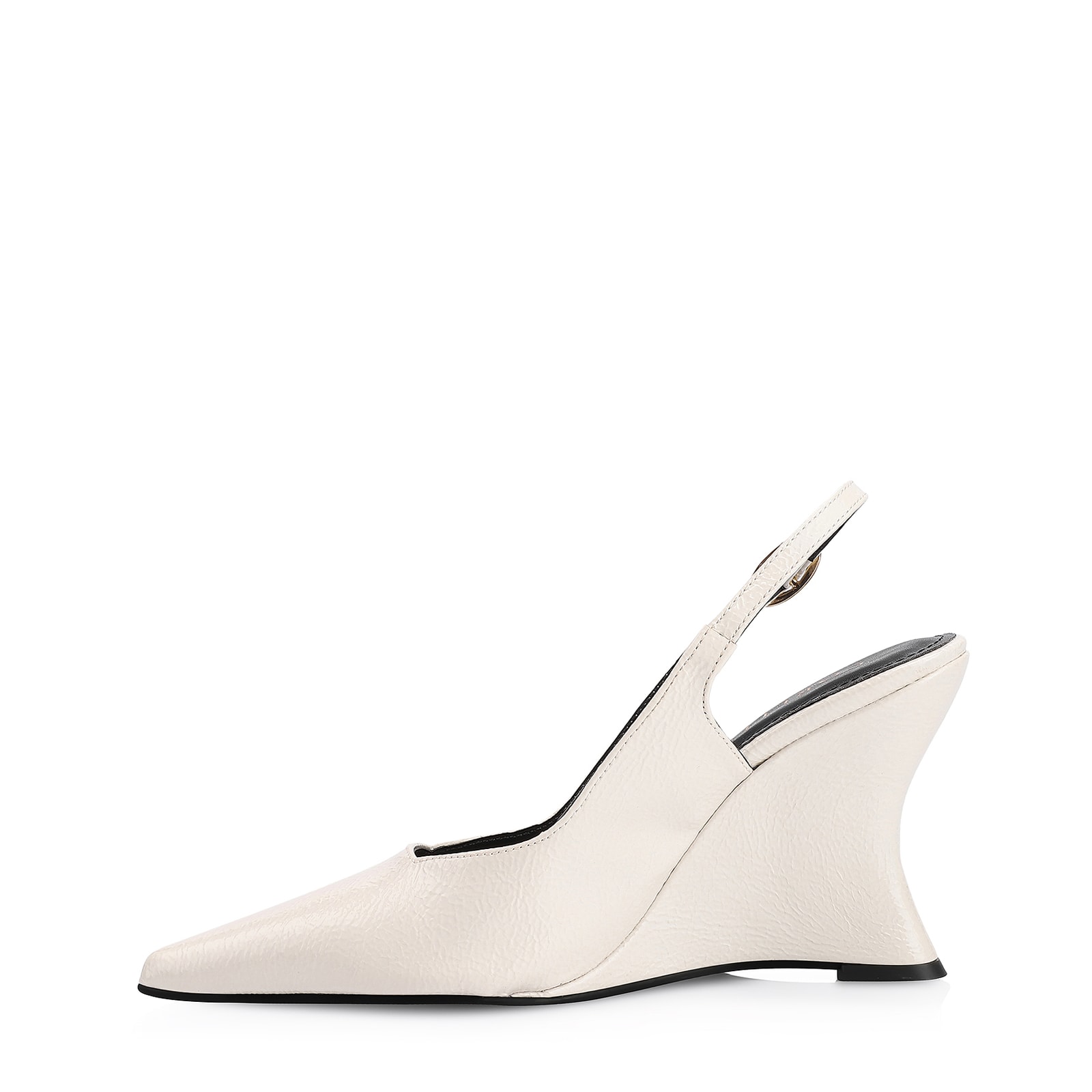 Scarpin Anabela Verniz Off White