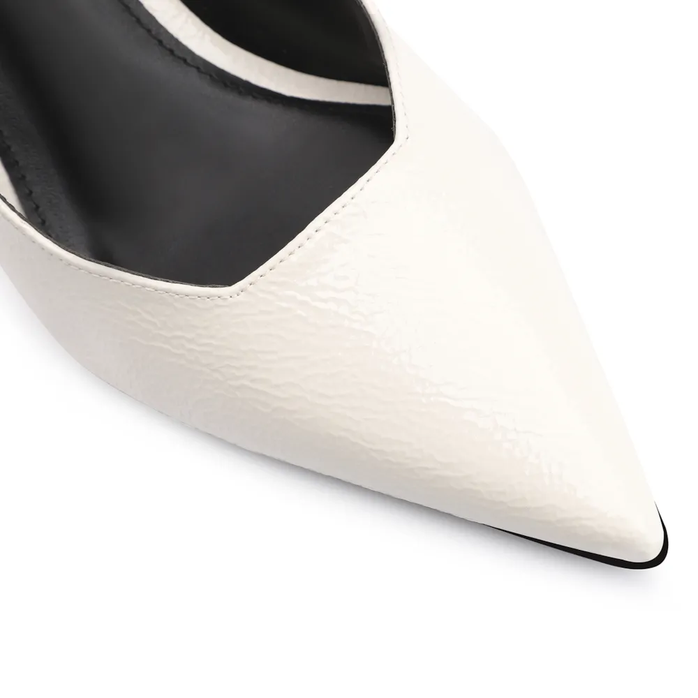 Scarpin Anabela Verniz Off White - imagem 7