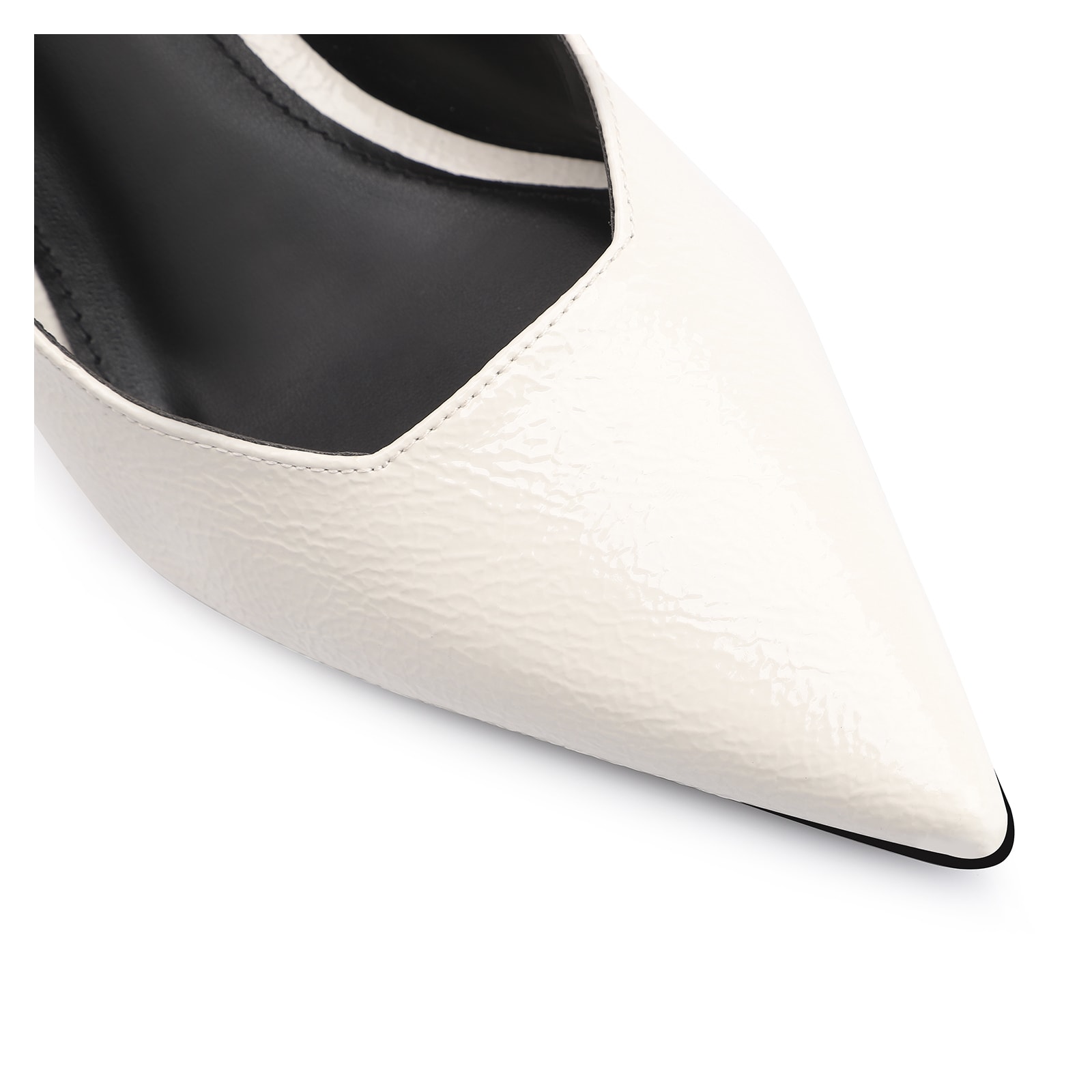 Scarpin Anabela Verniz Off White